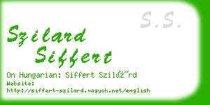 szilard siffert business card